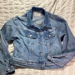 Old Navy Womens Medium Wash Denim Trucker Jacket Blue Size S